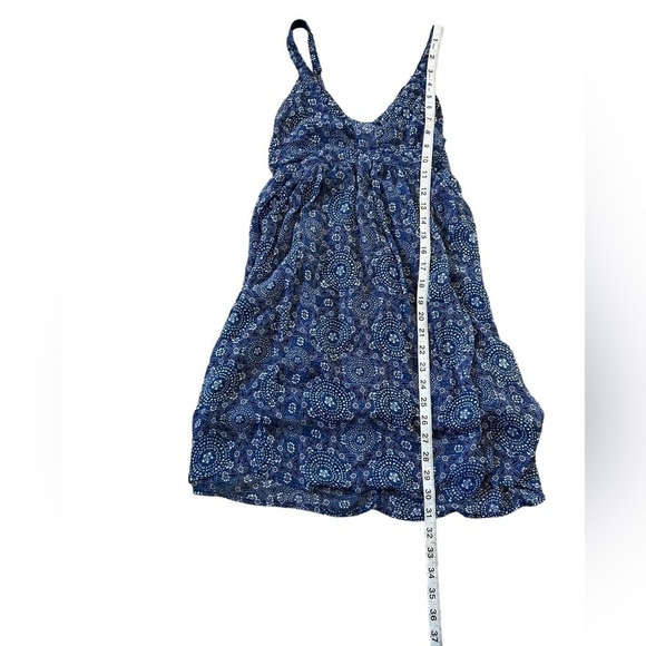 HOLLISTER Blue Floral Print Spaghetti Strap Mini Short Dress S - Picture 7 of 9
